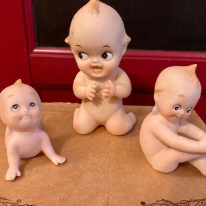 Set of Three Vintage/Antique Kewpie Ceramics Figurines